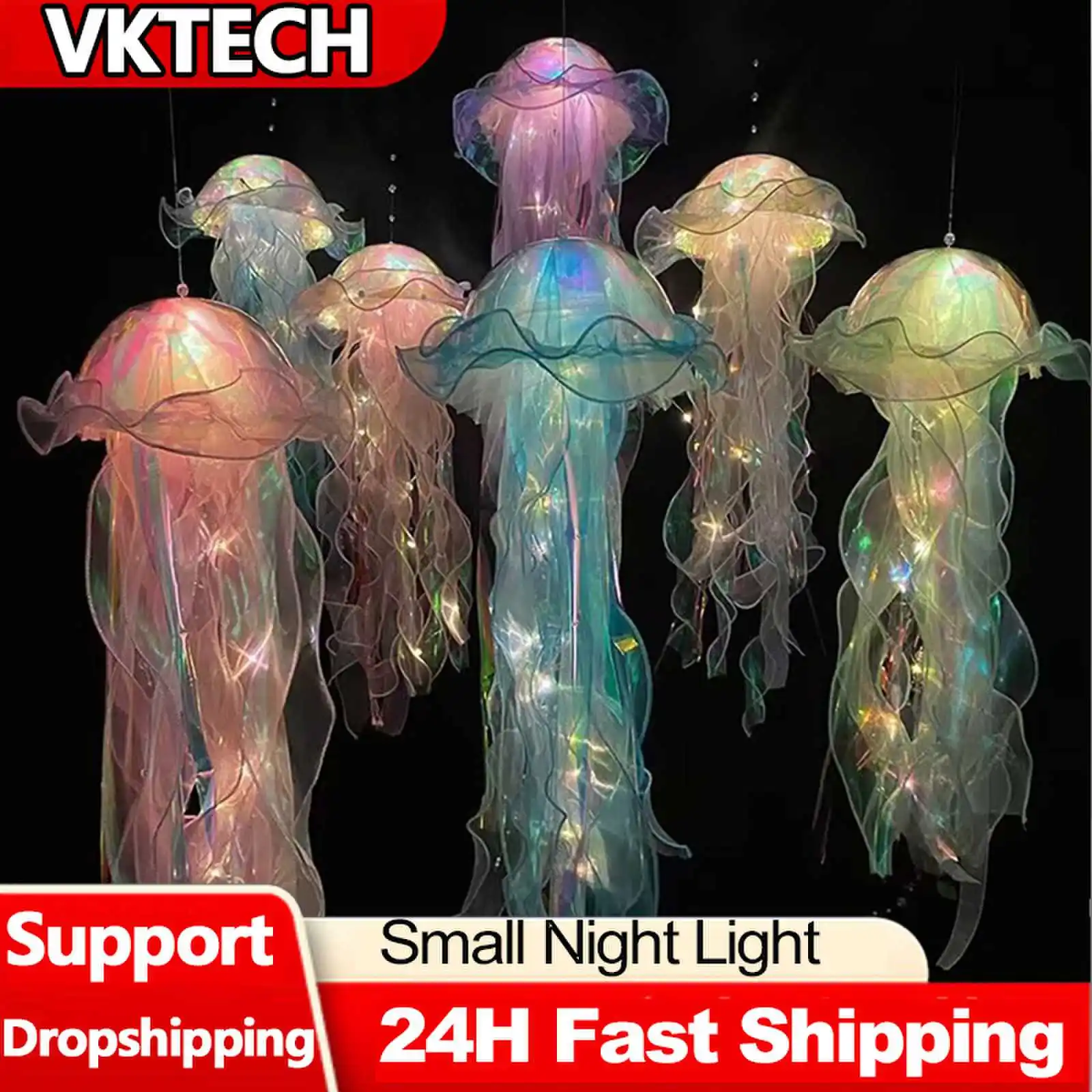 Home Decor Y2K - Jellyfish Lamp Portable Flower Atmosphere Night