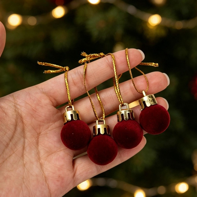 2cm Wine Red Velvet Christmas  - Home Decor Indonesia ulasan dan harga