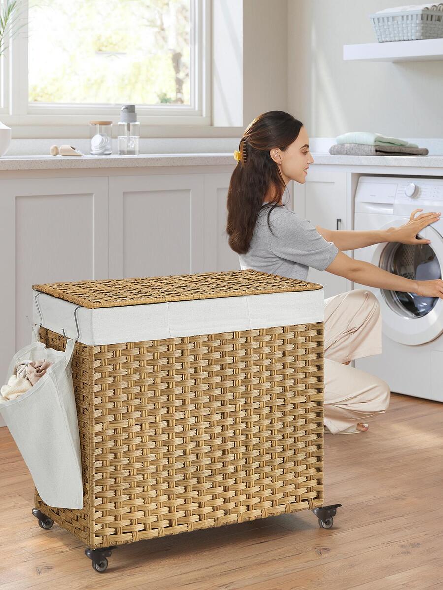 Laundry Hamper With Lid, 42.3  - Rattan Plant Basket ulasan dan harga