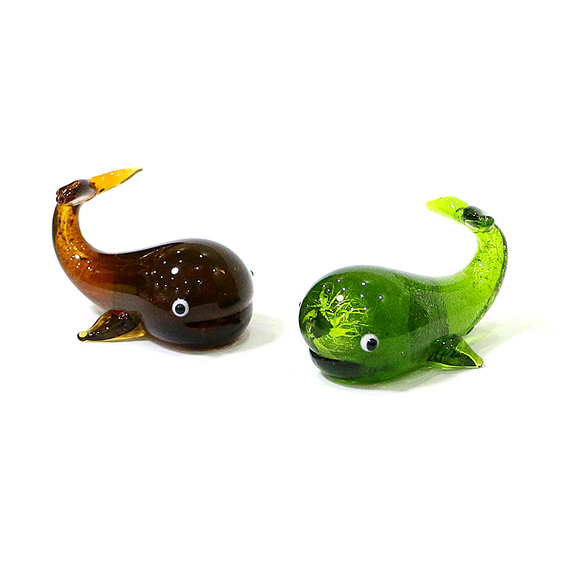 Murano Glass Whale Miniature F - Home Decor Y2K ulasan dan harga