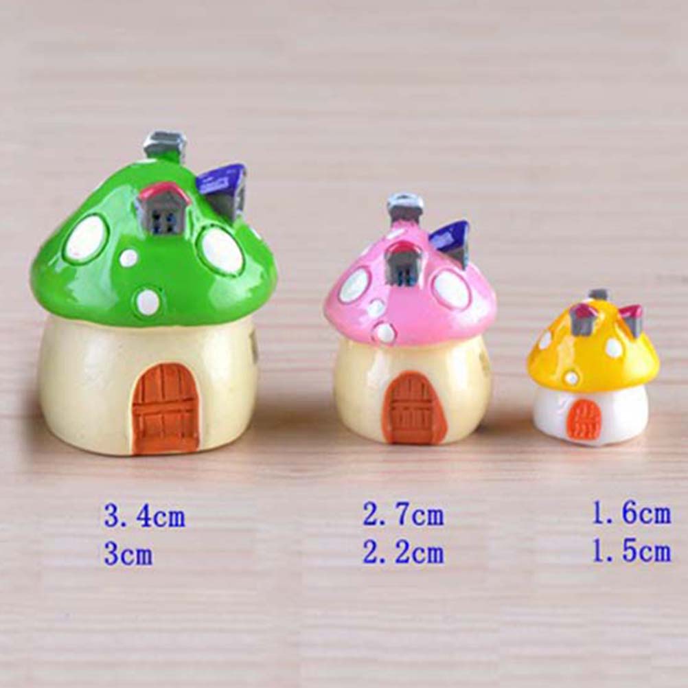 3 Sizes Mushroom House Resin  - Home Decor Za ulasan dan harga