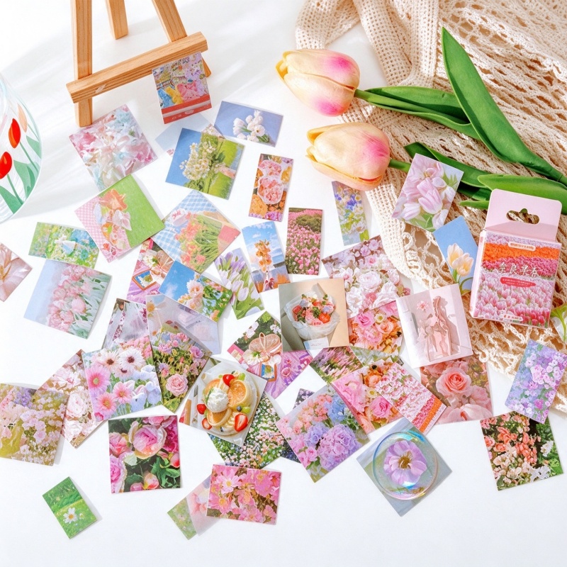 45Pcs Spring Flower Stickers D - Home Decor Magazine ulasan dan harga